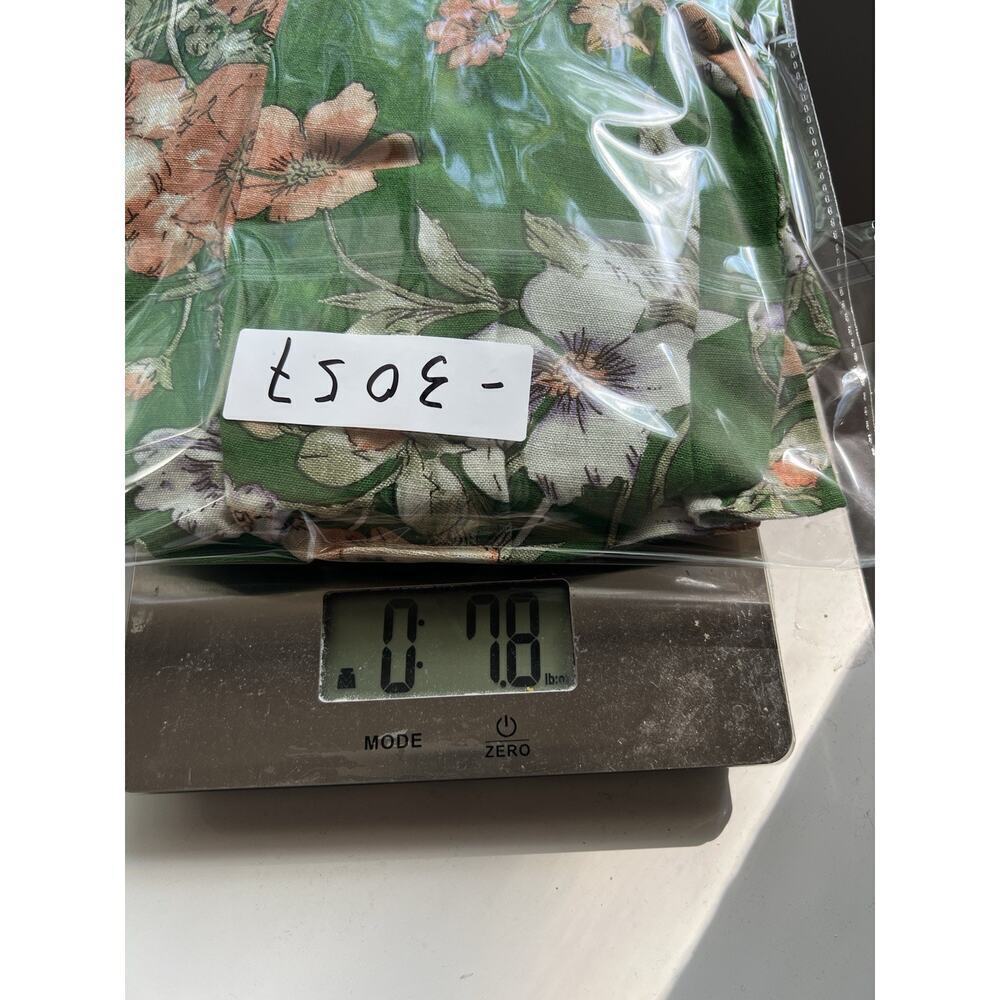 NWT Sim & Sam Dress Linen Blend Floral Sz S Ruffled Babydoll Vacation Green Boho - Picture 15 of 15